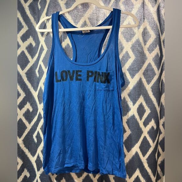 Victoria secret PINK Racerback Tank Top in Blue size S - Picture 1 of 4